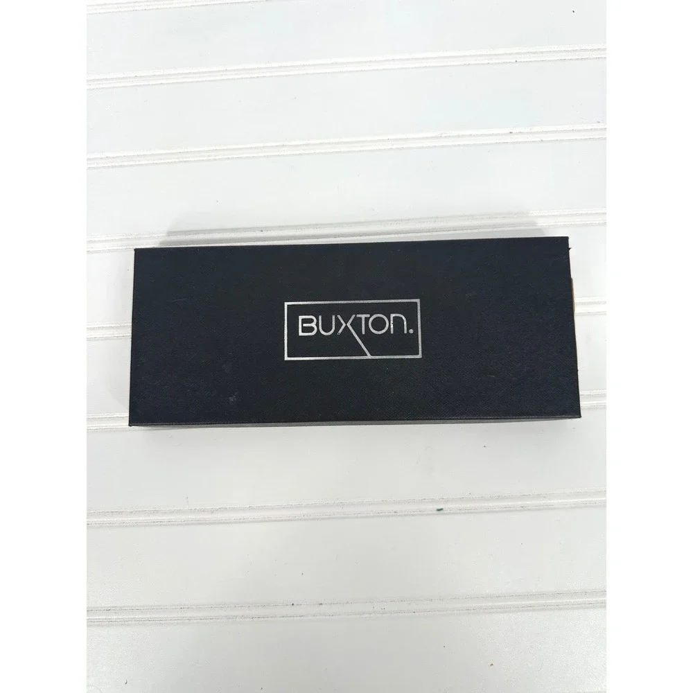 Buxton Bifold Wallet Men Black Leather Cowhide Slim Classic Card Holder Gift